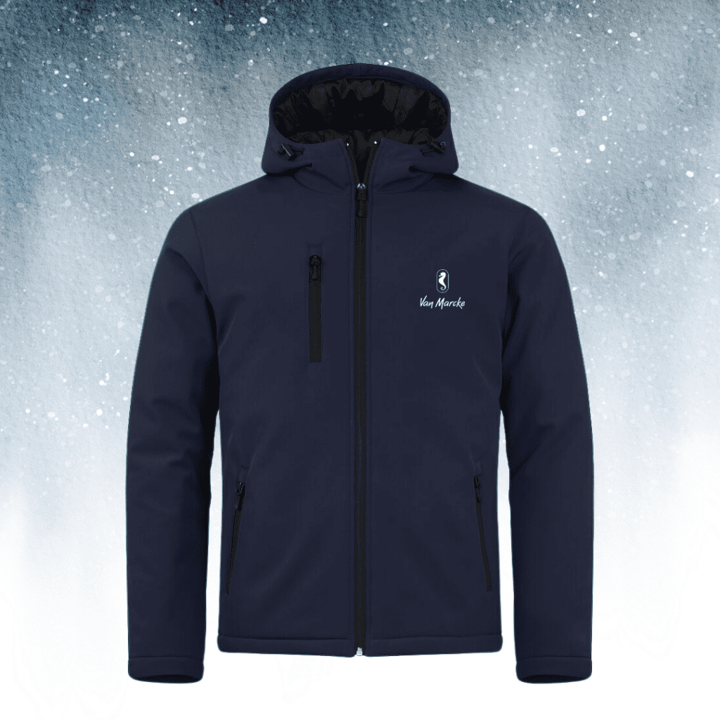 Bedrukte winterjassen voor Van Marcke.