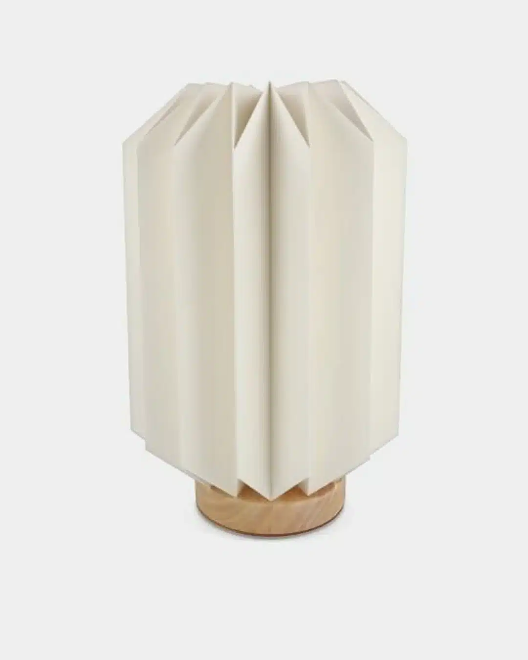 Coollux opvouwbare papieren LED lamp Eos op houten voet 25 cm