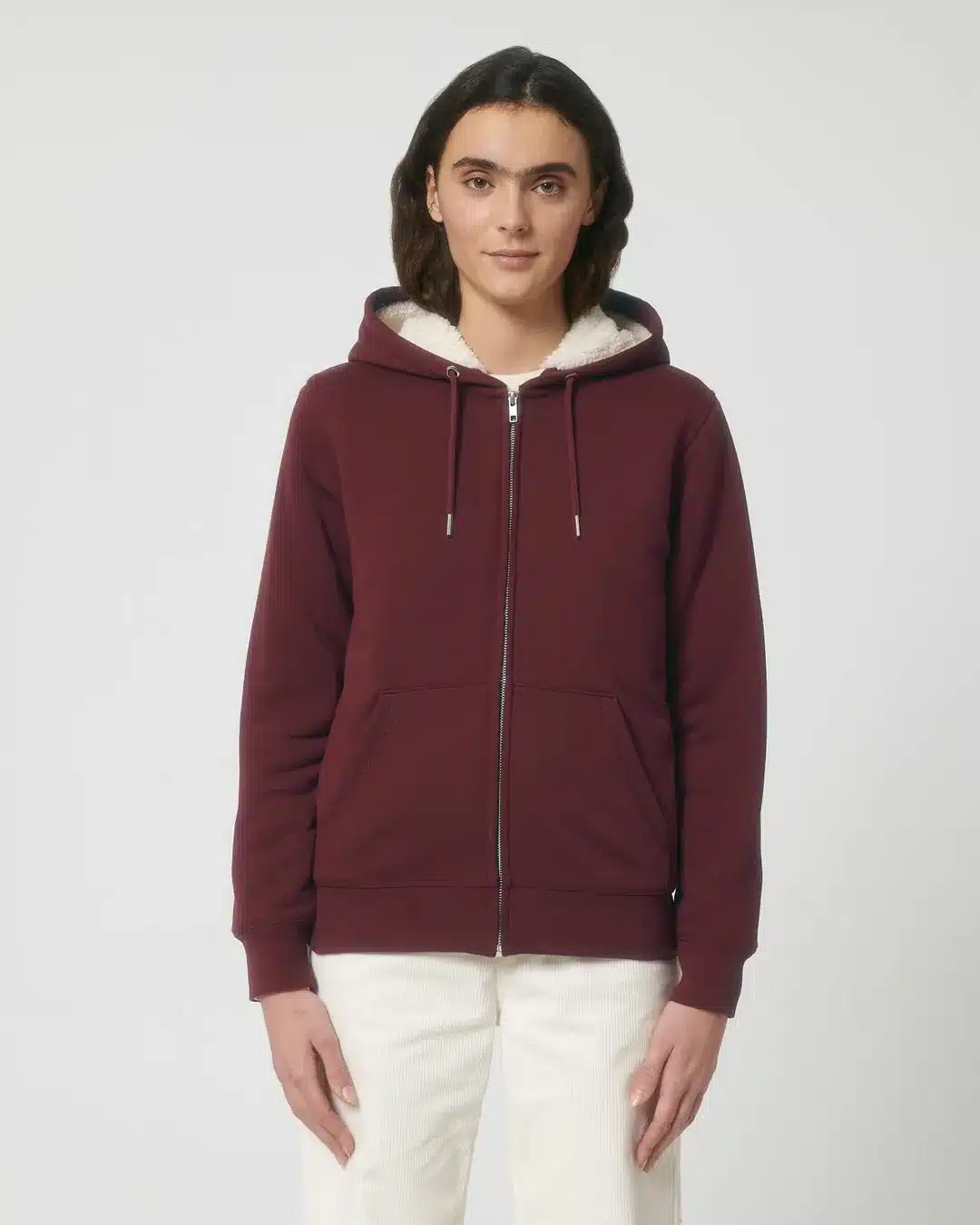 Hygger unisex hoodie met sherpa voering en rits