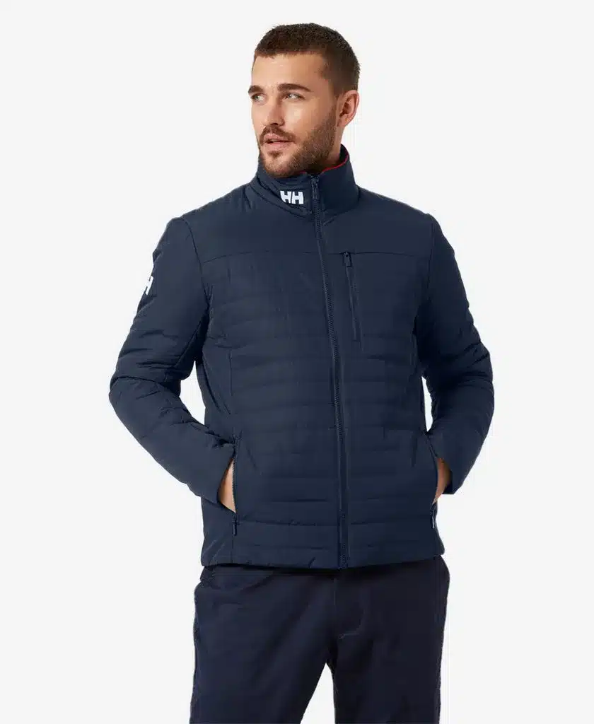 Helly Hansen Crew Insulator Jacket 2.0 navy, gewatteerde jas met bedrijfslogo