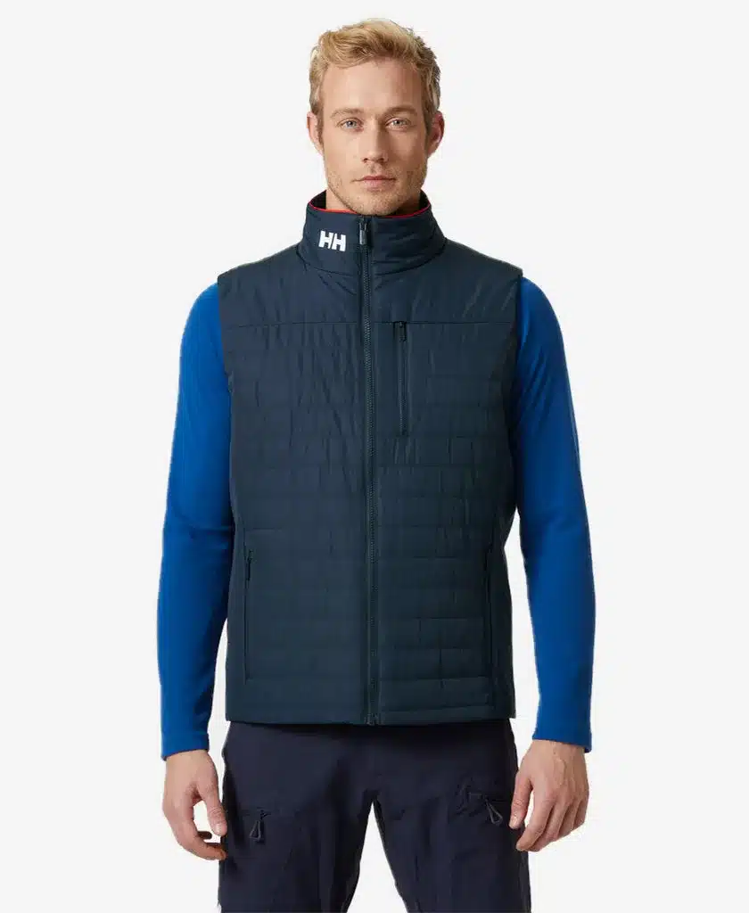 Helly Hansen Crew Insulator Vest 2.0 navy, gewatteerde bodywarmer met logo