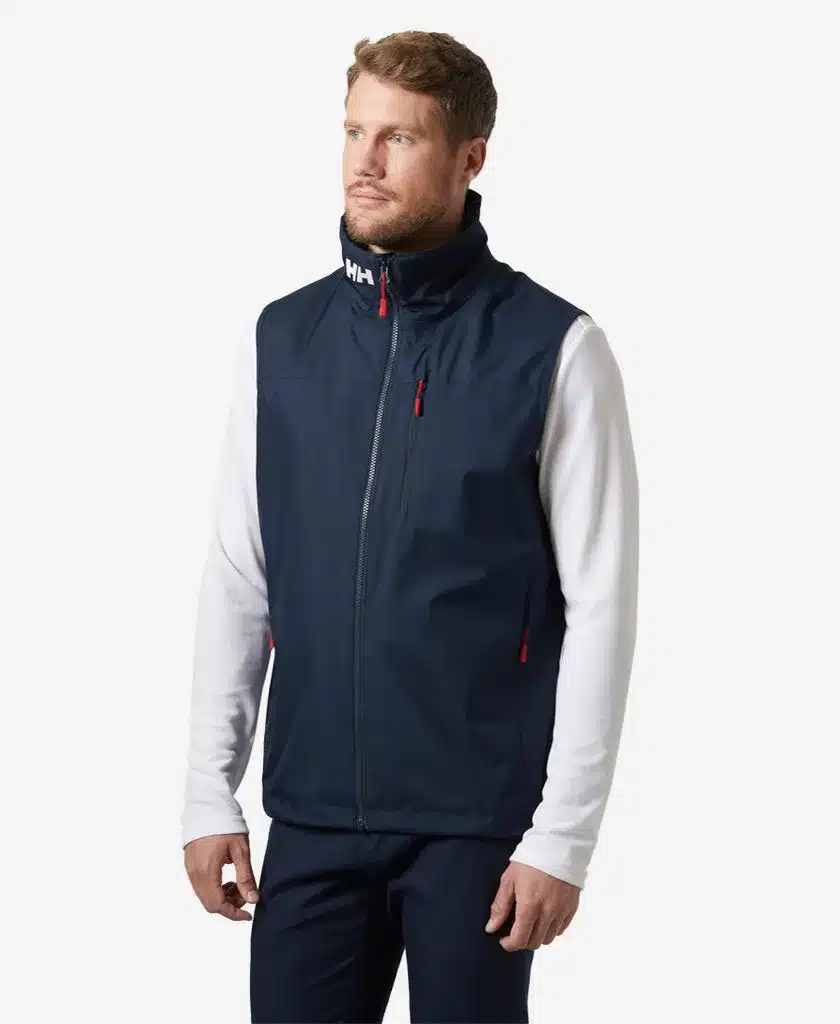 Helly Hansen Crew Vest 2.0 navy, bodywarmer met logo voor beurzen en kantoor