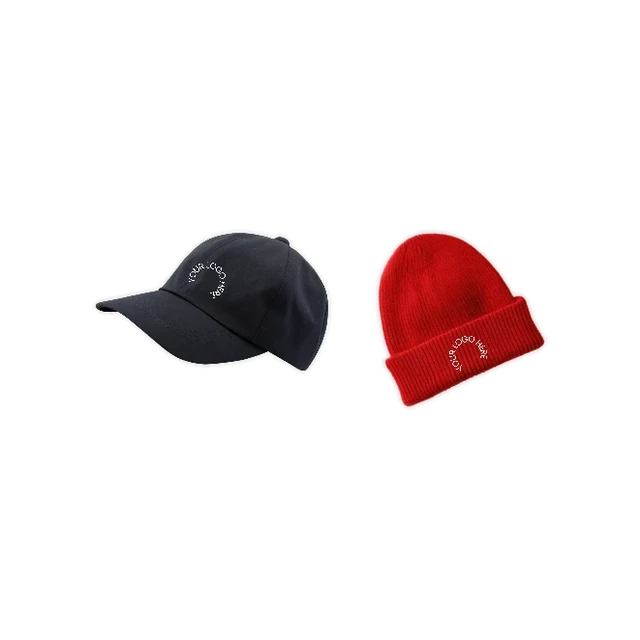 Muts en pet met logo