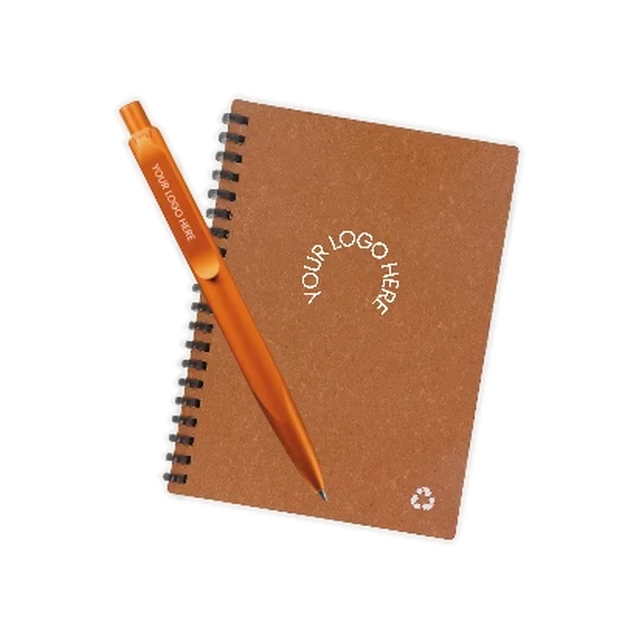Notitieboek en pen met logo
